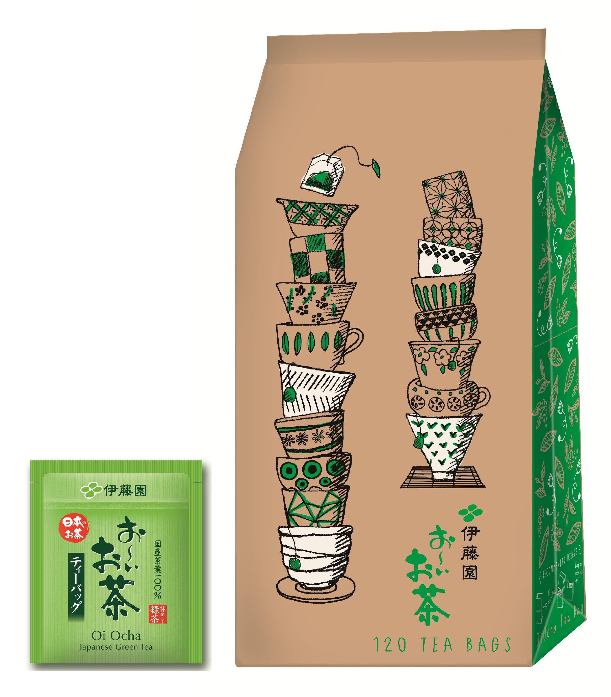 お～いお茶 緑茶」エコティーバッグ120袋入り 11月2日（月）ネット